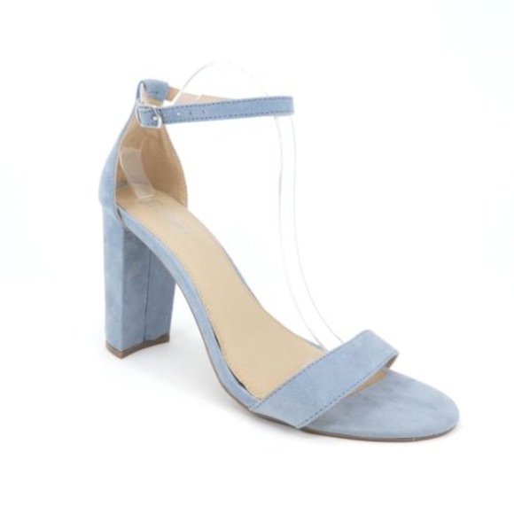 baby blue open toe heels